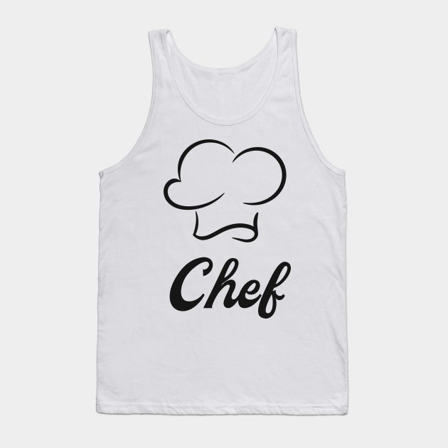 Cook Chef Hat Cooking Kitchen Tank Top by Foxxy Merch